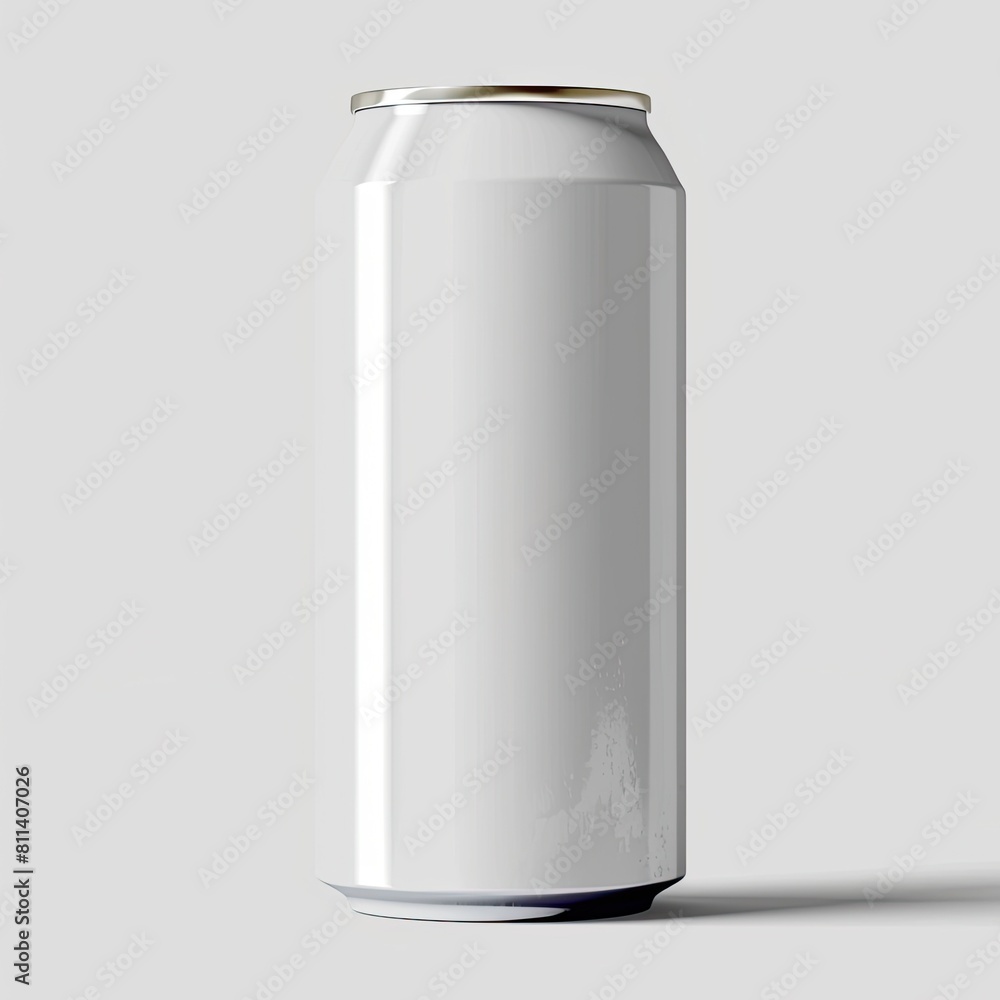 Soda or Beer Can 3D Mockup Presented on Surface in Isolation on Grey Background Soda or Beer Can 3D Mockup Presented on Surface in Isolation on Grey Background