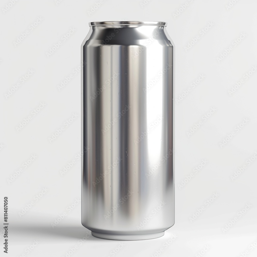 Soda or Beer Can 3D Visual on Surface, Isolated Grey Background Soda or Beer Can 3D Visual on Surface, Isolated Grey Background