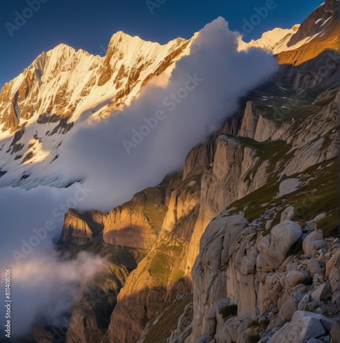 sunset in the mountains