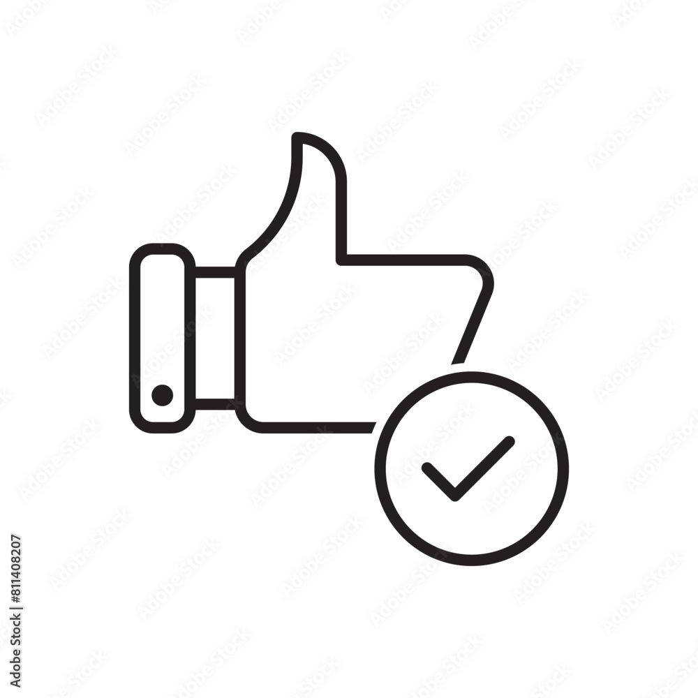 Obraz premium Like Icon - Thumbs Up Icon