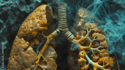 Blight vs. Breath: Healthy Lung vs. Diseased Smoker's Lung (The Cost of Smoking)
