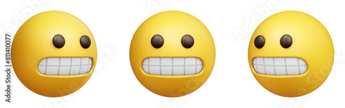 Foto Grimacing face three-dimensional emoji