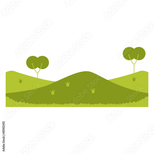 Green field illustration for background. Environment day backgroudn illustration.