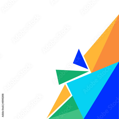 Free Download Triangle corner shape for footer and header. Business header and footer with geometric shape. - GFXLoad