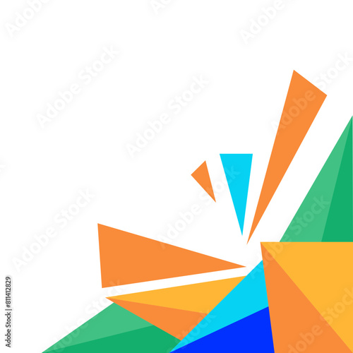 Free Download Triangle corner shape for footer and header. Business header and footer with geometric shape. - GFXLoad