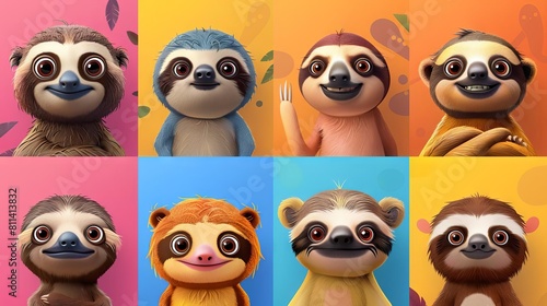 Wallpaper Mural Super cutesloth collection. The laziest animals in the world can be yours. Adopt one today! Torontodigital.ca