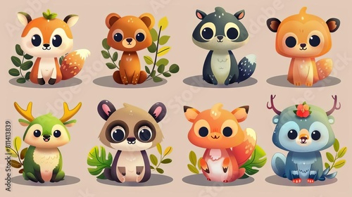 Super cute cartoon animals. A great gift for kids.