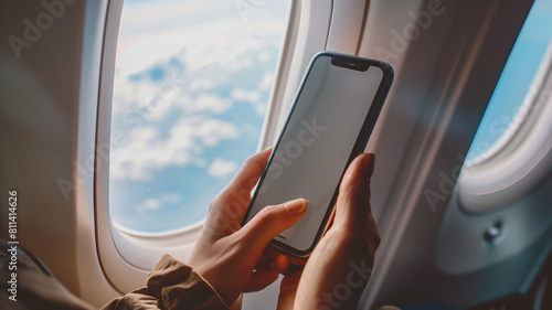 hand holding mobile phone with flight mode in the airplane --ar 16:9 --stylize 200 Job ID: 1ce34d7b-1b57-47a8-87fb-19b0550939c1