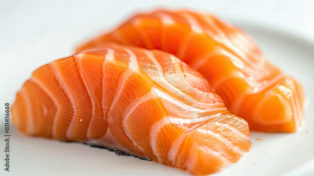 salmon on a white background  with high resolution