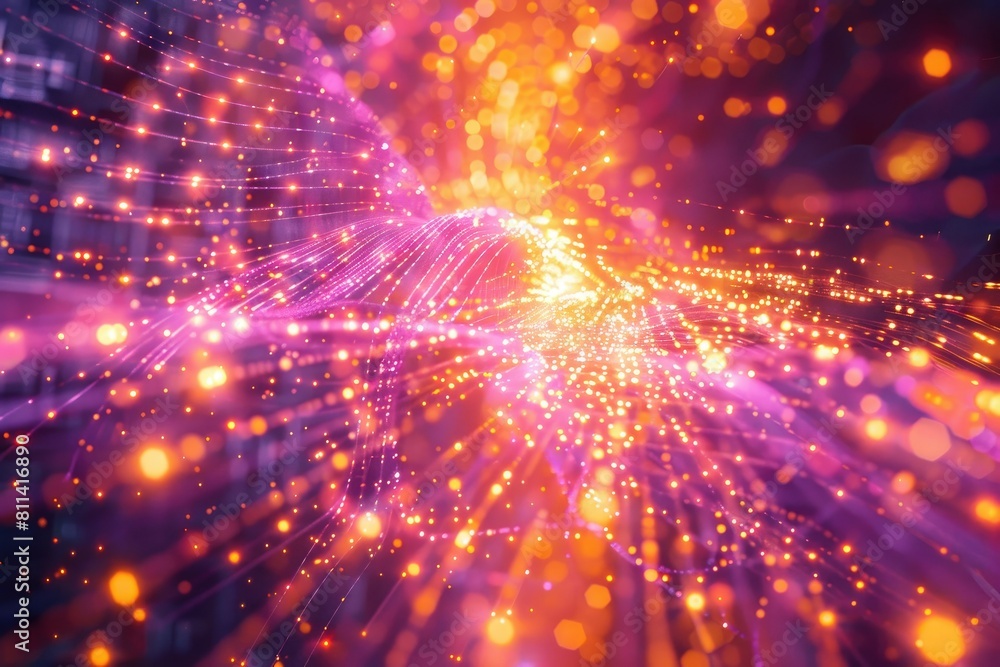 Fototapeta premium abstract algorithmic patterns Quantum computing core 