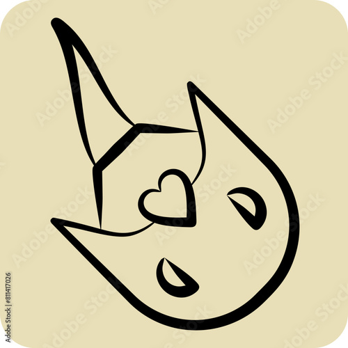 Icon Horseshoe Crab. related to Seafood symbol. hand drawn style. simple design illustration