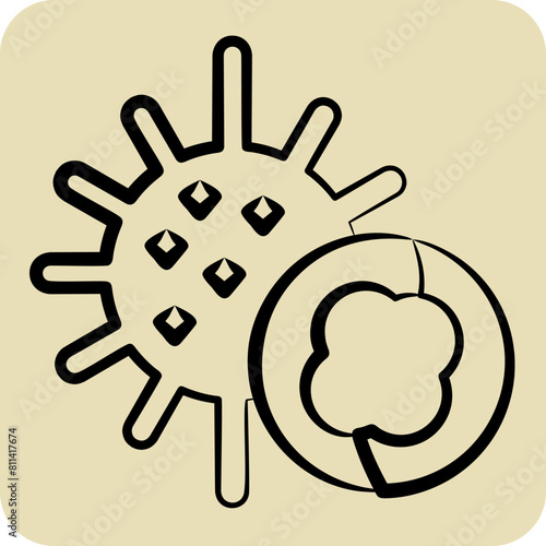Icon Sea Urchins. related to Seafood symbol. hand drawn style. simple design illustration