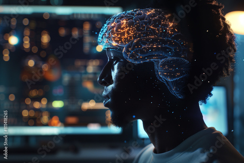 Construct an inventive AI platform merging human brain holography with intuitive manual controls, facilitating dynamic creativity and exploration