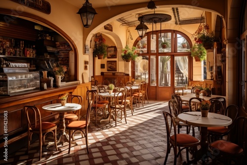 Experience the Old-World Charm of a Traditional European Cafe with Its Vintage Decor and Delectable Pastries