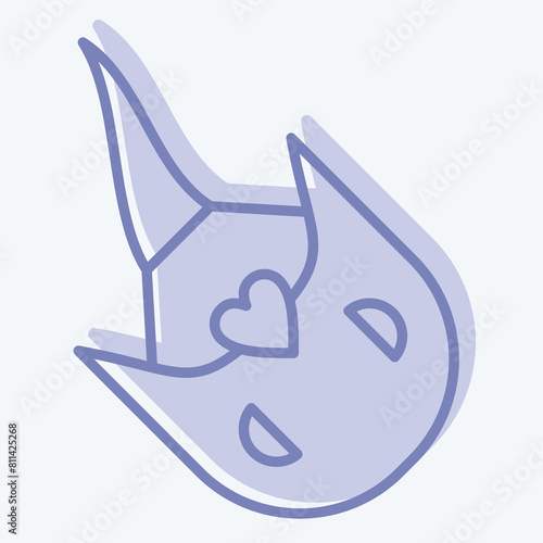 Icon Horseshoe Crab. related to Seafood symbol. two tone style. simple design illustration