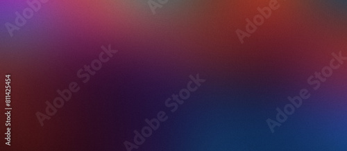 Blue Red Purple, Modern Dark Minimalist Noise Grainy Texture, Grungy Rough Gradient Colors Abstract Retro Background, Empty Space Template