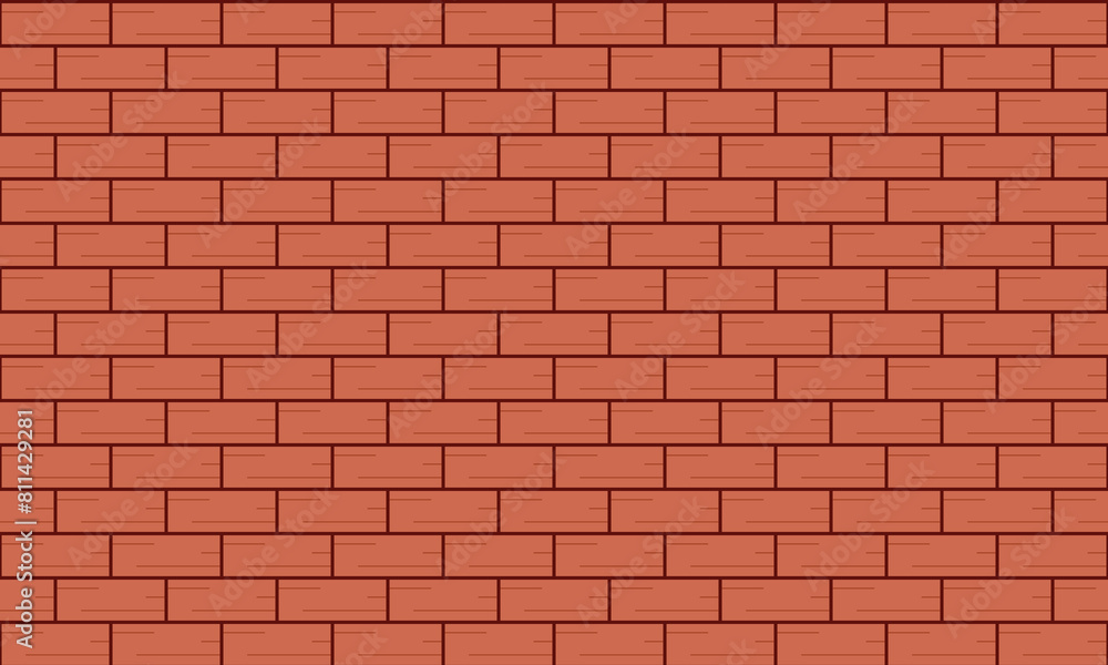 Red brick wall vector Illustration Red brick wall vector Illustration