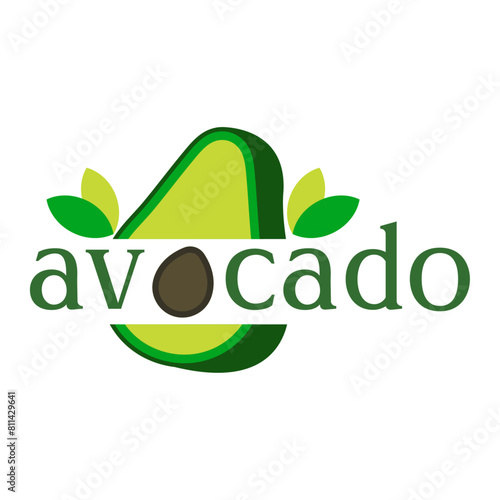 avocado flat modern minimalist logo