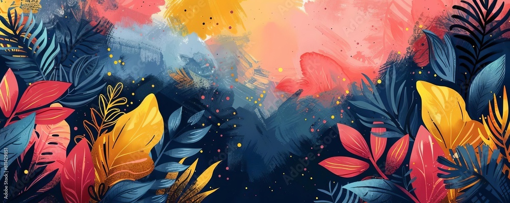 Bohemian styles flat design side view eclectic mix theme water color vivid Bohemian styles flat design side view eclectic mix theme water color vivid