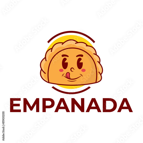 empanada mascot cute illustration logo