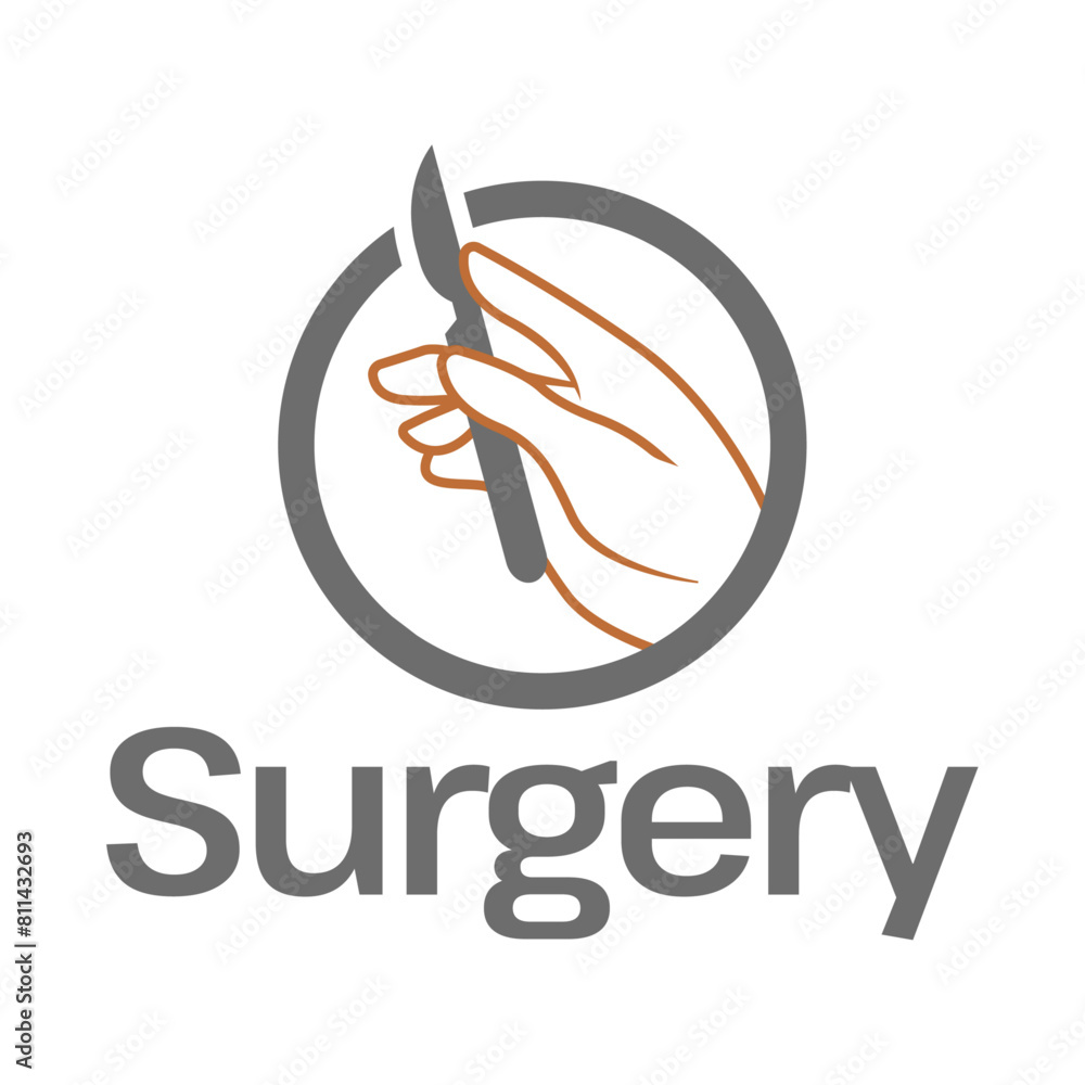 Obraz premium surgery flat minimalist modern logo