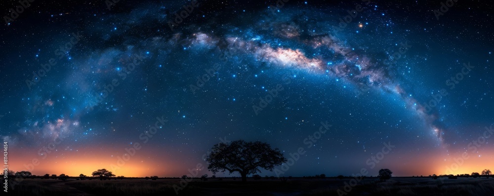 Starry Night Sky A breathtaking view of the Milky Way and constellations, inspiring wonder and awe