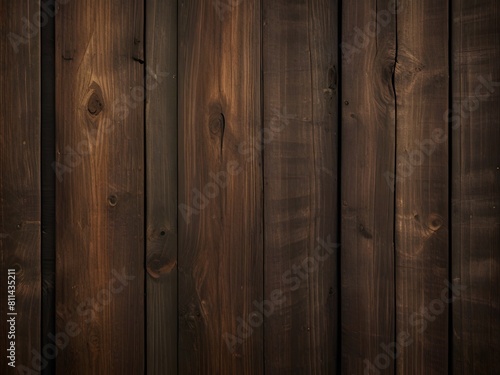 Wooden wall background or texture, Dark brown wooden planks