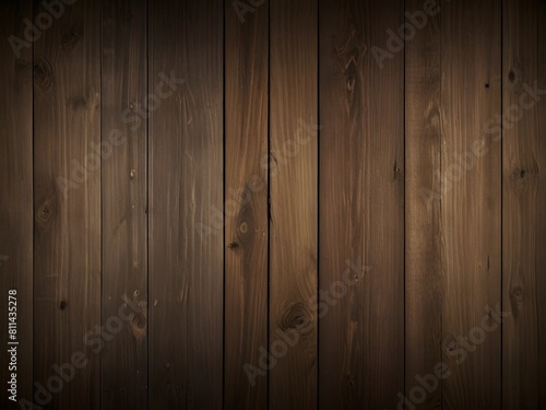 Wooden wall background or texture, Dark brown wooden planks