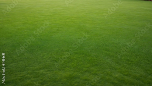 Wide format background image of green carpet of neatly, green grass field, green grass carpet, green field, carpet field,