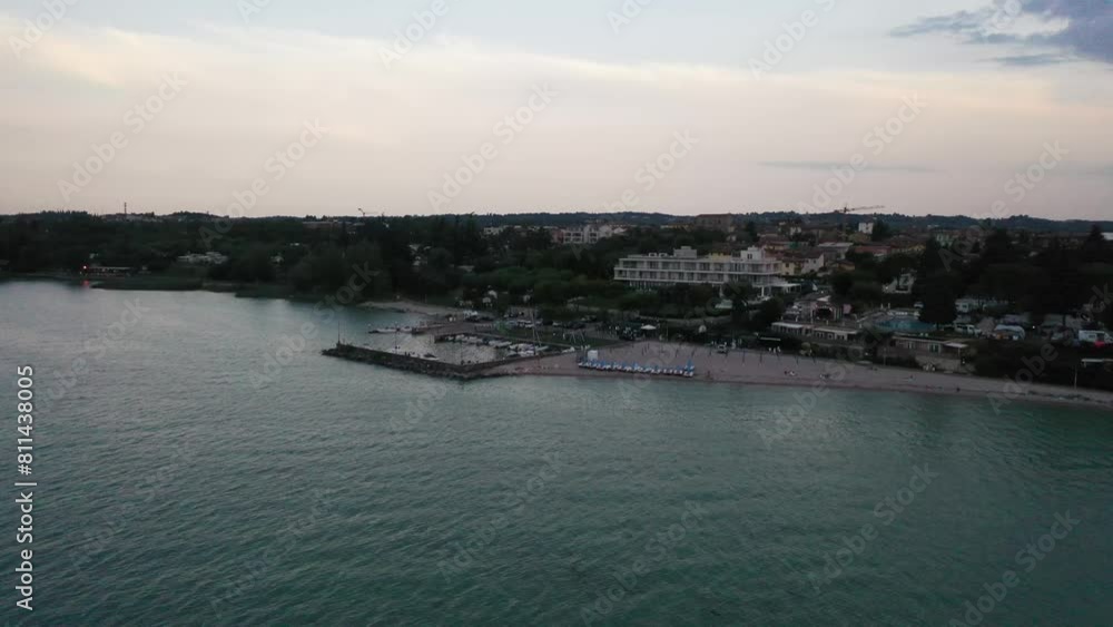 Aerial video over San Benedetto garda lake Italy Aerial video over San Benedetto garda lake Italy