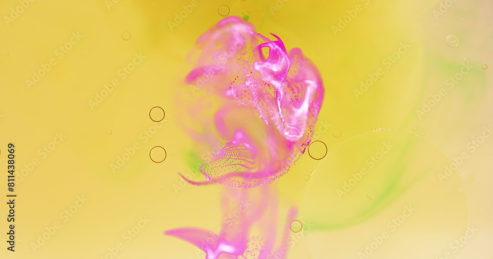 Fototapeta premium Image of abstract liquid patterned yellow background