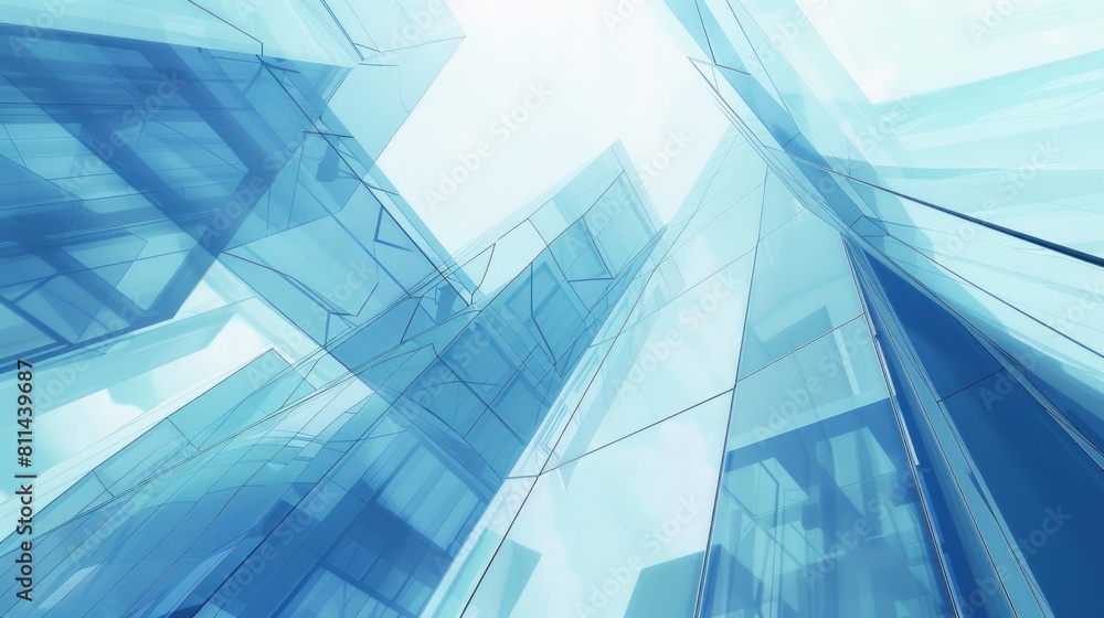 Blue abstract office building Blue abstract office building
