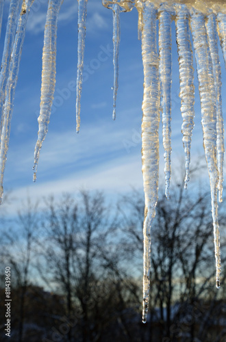 Wallpaper Mural Icicles on blurred background. Torontodigital.ca