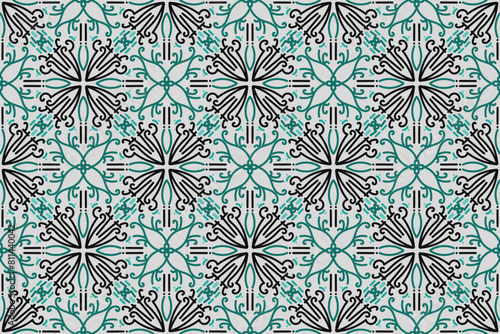 a seamless pattern with a decorative ornament in brown and beige.