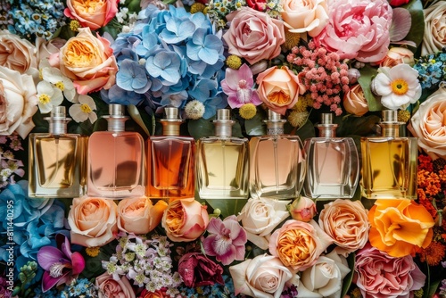 Floral and organic perfumery in chic aroma  delicate and relaxing aromatherapy captured in flacon