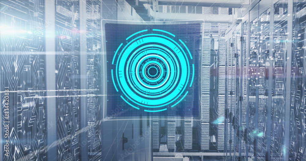 Obraz premium Image of data processing over computer servers