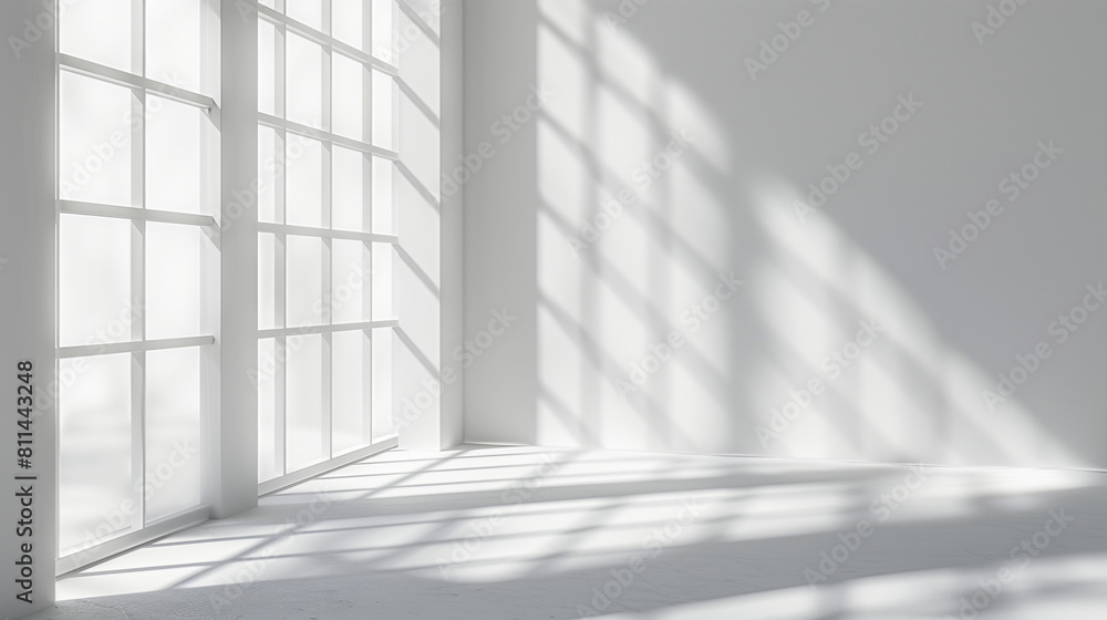 empty white room interior with window empty white room interior with window