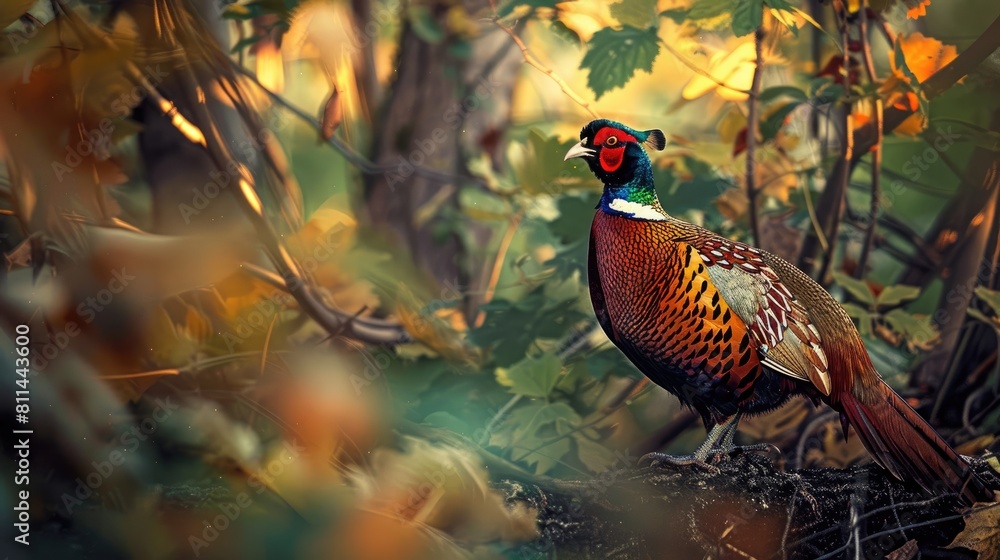 Fototapeta premium Pheasant in its natural habitat