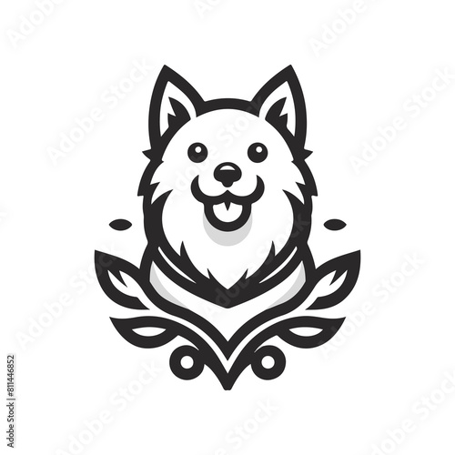 Pet dog logo icon symbol template for graphic and web design collection logo vector illustration