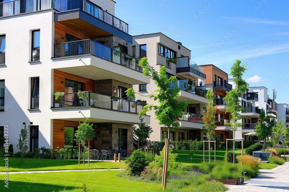 Modern new buildings and multi-family houses in a new urban housing development, architectural photography
Modern new buildings and multi-family houses in a new urban housing development, architectural photography
