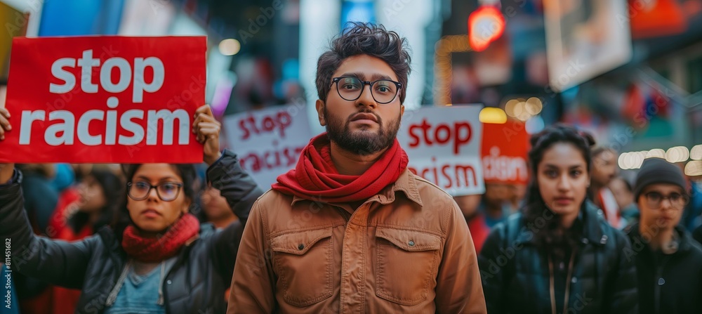 Group Protesters Holding Group Protesters Holding