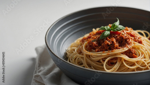 Spaghetti in a dish