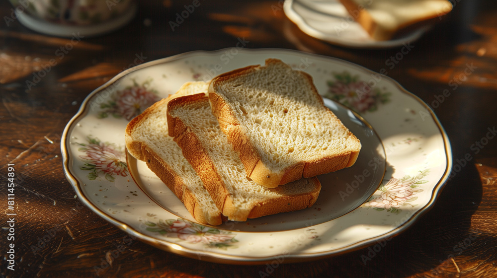 bread slices in a plate bread slices in a plate