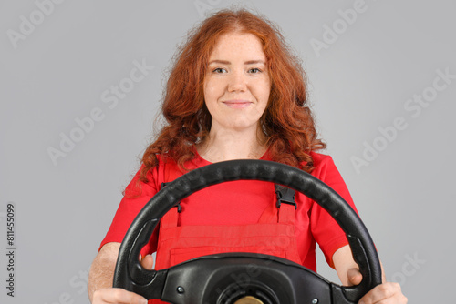 Pretty young woman with ste...