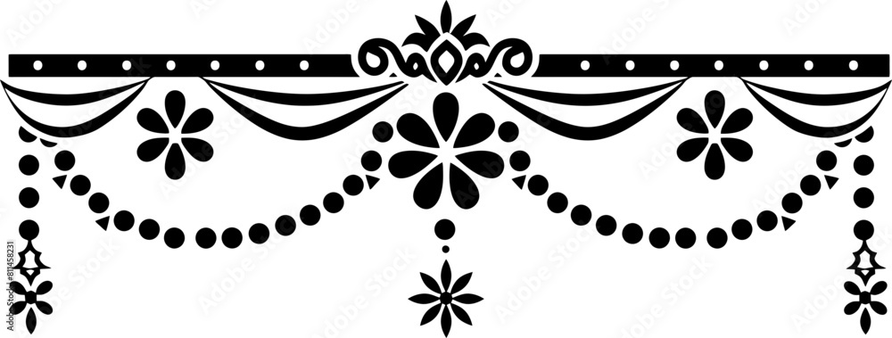 Fototapeta premium Decorative indian wedding border line