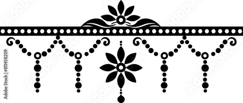 Decorative indian wedding border line