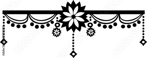 Decorative indian wedding border line