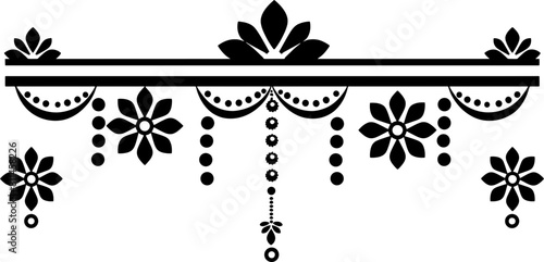 Decorative indian wedding border line