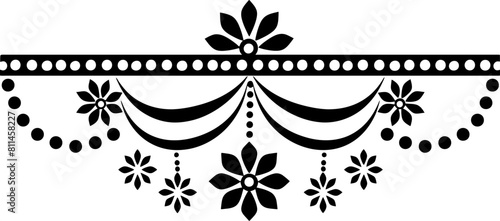 Decorative indian wedding border line