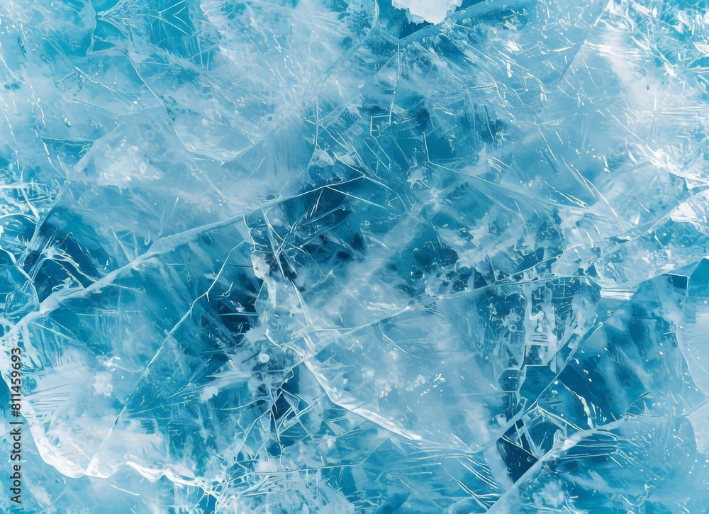 Blue ice background with snow and water texture. Top view of frozen lake surface. Blue ice background with snow and water texture. Top view of frozen lake surface.